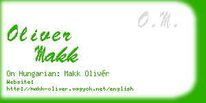 oliver makk business card